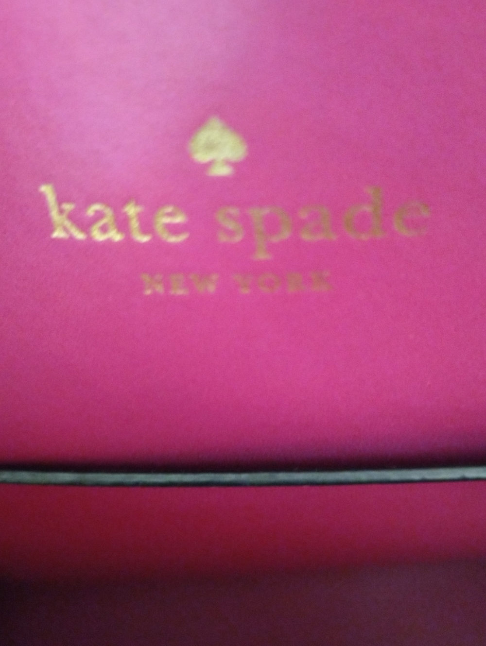 Kate Spade Black Structured Leather Bag with Bright Pink Trim - Picture 10 of 15
